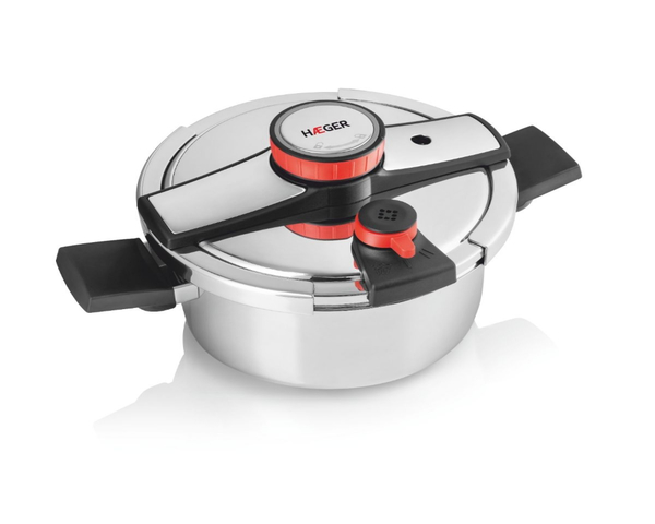 Haeger Olla Express Easy Lock Inox + Válvula Rotativa 6L