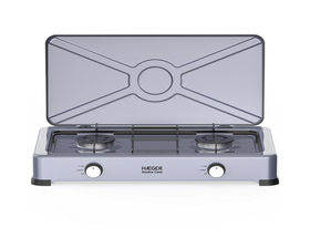 Haeger Hornillo de Gas 2 Fuegos Double Cook Gris