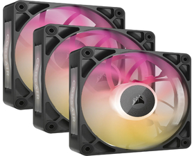 Corsair Triple Pack Ventilador Auxiliar RX120 iCUE LINK MAX RGB 120mm Negro