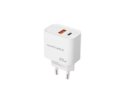 Nanocable Cargador USB-A y USB-C 20W Blanco