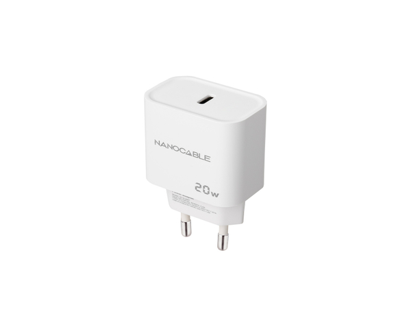 Nanocable Cargador USB-C PD 20W Blanco