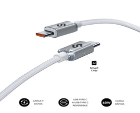 Subblim Cable Optimus 60W CC 2M Blanco