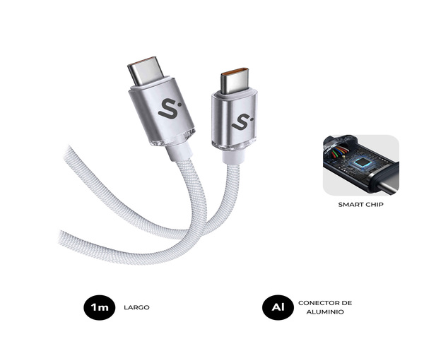 Subblim Cable Optimus 60W CC 1M Blanco
