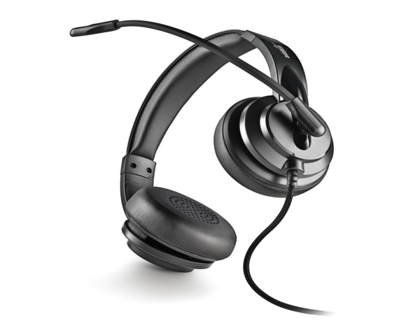 Auriculares NGS con cable USB-C y USB-A, micrófono flexible y filtrado de ruidos