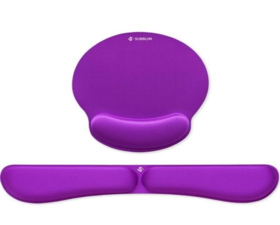 Subblim Kit Ergo Memoryflex Alfombrilla Ratón y Reposamuñecas Teclado Morado