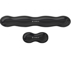 Subblim Kit Ergo Cristal Flex Alfombrilla Teclado + Apoyo Muñeca Ratón Negro